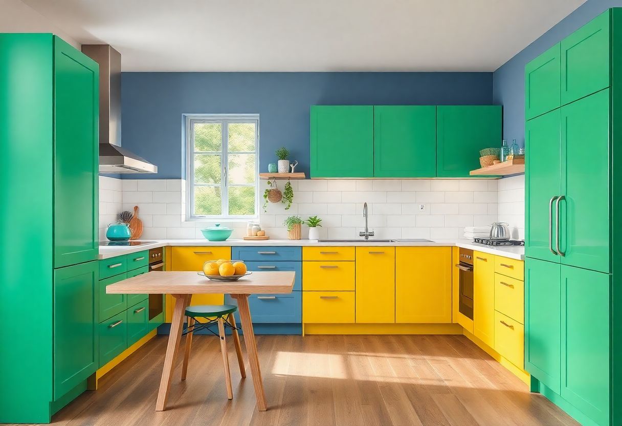 Tendances de la cuisine colorée : 3 idées modernes à adopter cette année