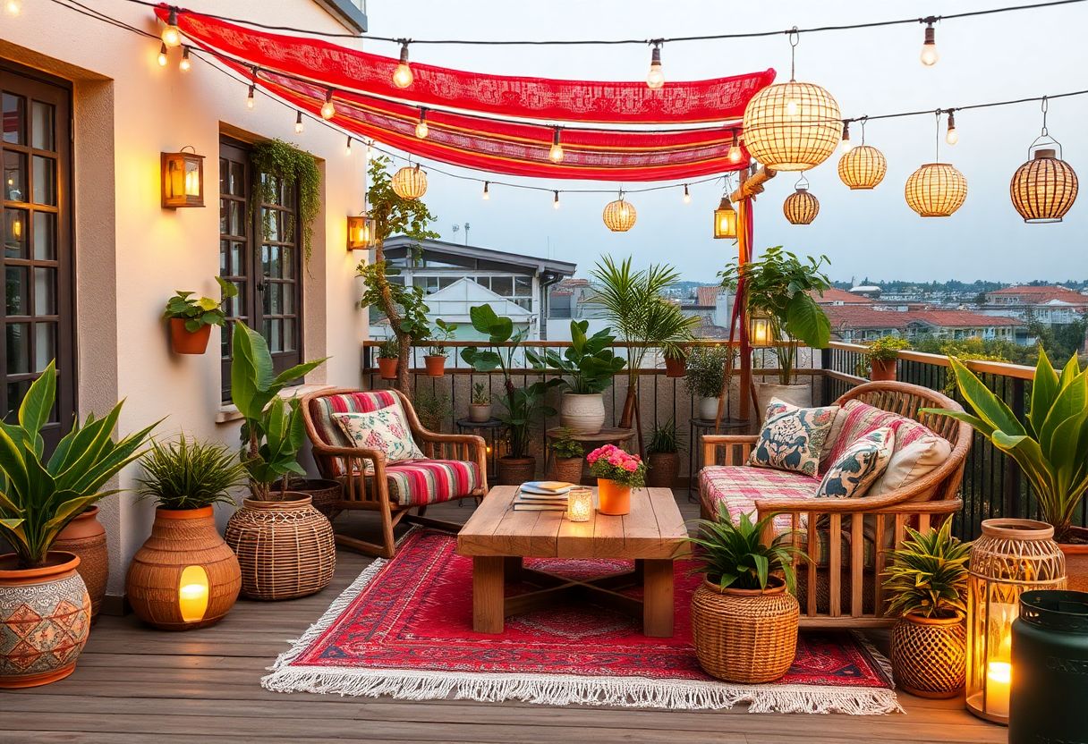 Créer une Terrasse Bohème : Inspirations et Idées d'Achats